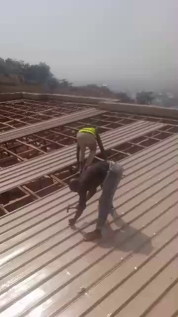 Site progress on a roofing job